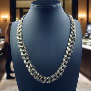 Chunky Gold Chain Necklace Statement Y2K Bold Link Choker Retro Fashion Trend